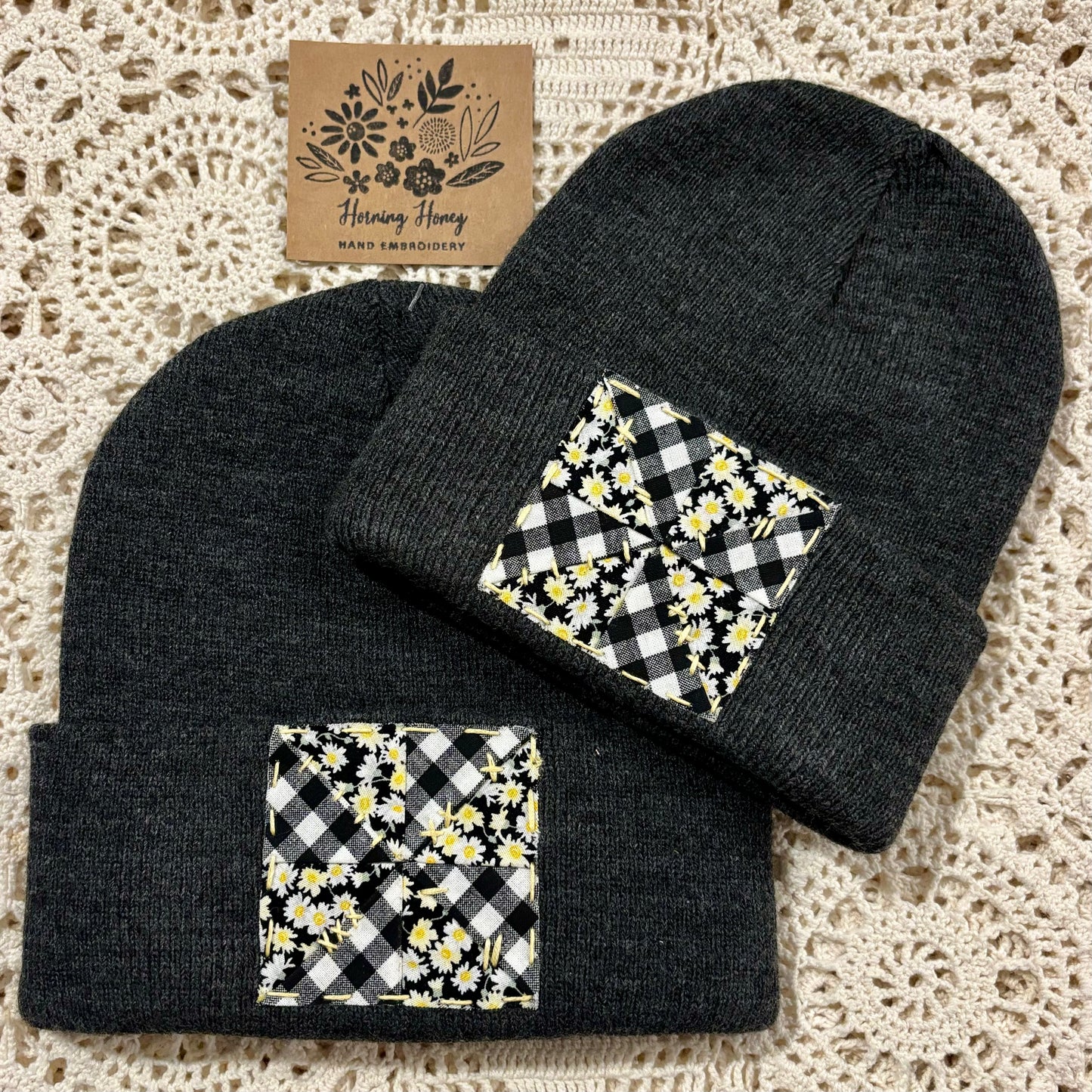 Quilt Square Beanie Set
