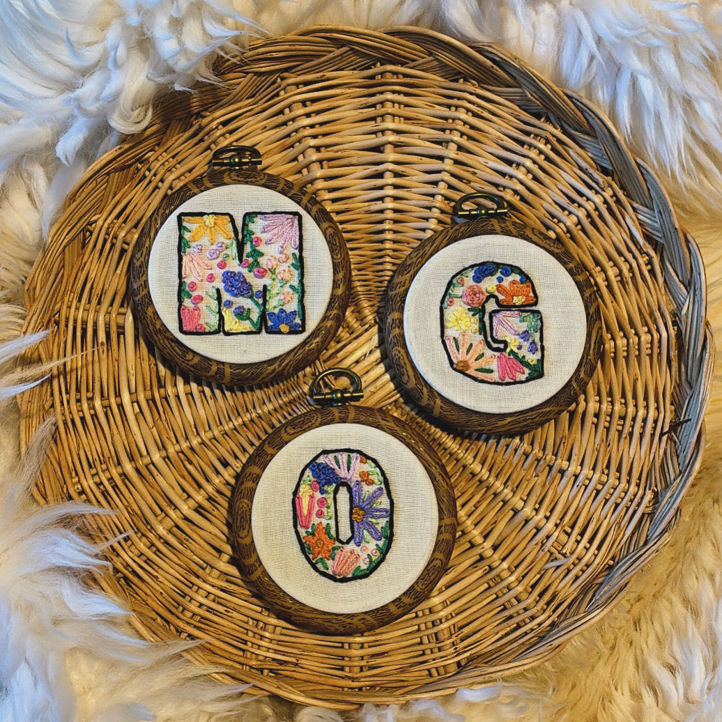 Hand Embroidered Letter