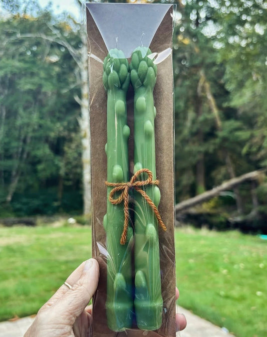 Asparagus Beeswax Candle Set
