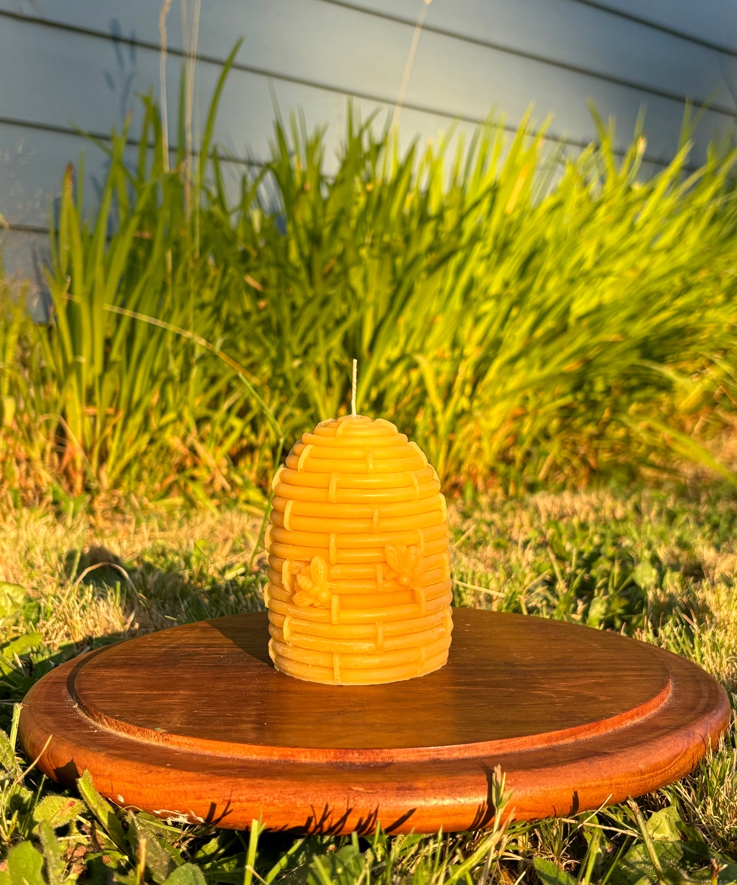 Bee Skep Beeswax Candle